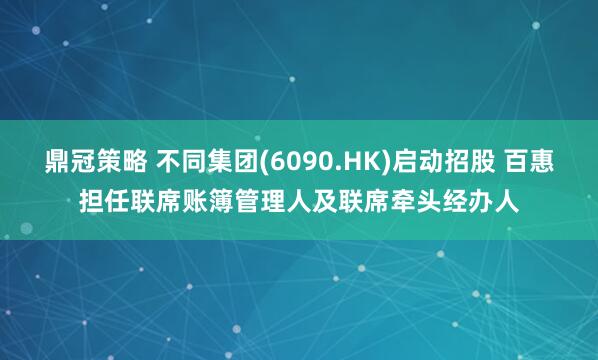 鼎冠策略 不同集团(6090.HK)启动招股 百惠担任联席账簿管理人及联席牵头经办人