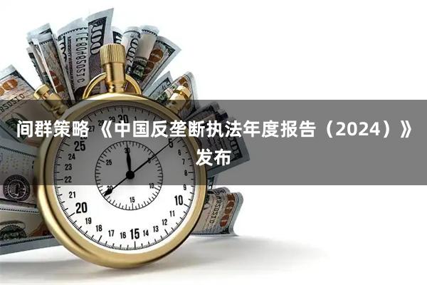 间群策略 《中国反垄断执法年度报告（2024）》发布