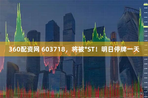360配资网 603718，将被*ST！明日停牌一天